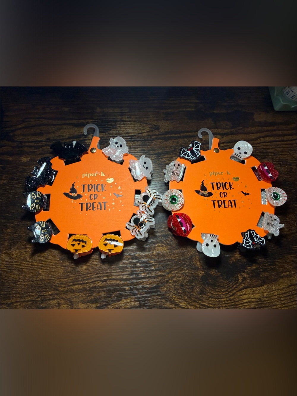 Halloween Kids Hair Clip Set - Orange and Black Assorted Designs